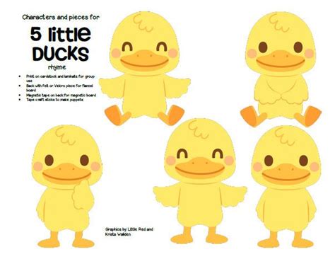 5 Little Ducks Printable